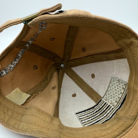 AMERICAN HERITAGE Tan “Freedom Isn’t Free” Flag Cap – Soft Washed Cotton Dad Hat - Picture 10 of 11